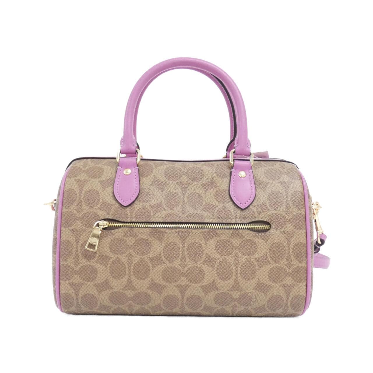 COACH CV961 Boston Bag Canvas Black Canvas New - Thumbnail 2