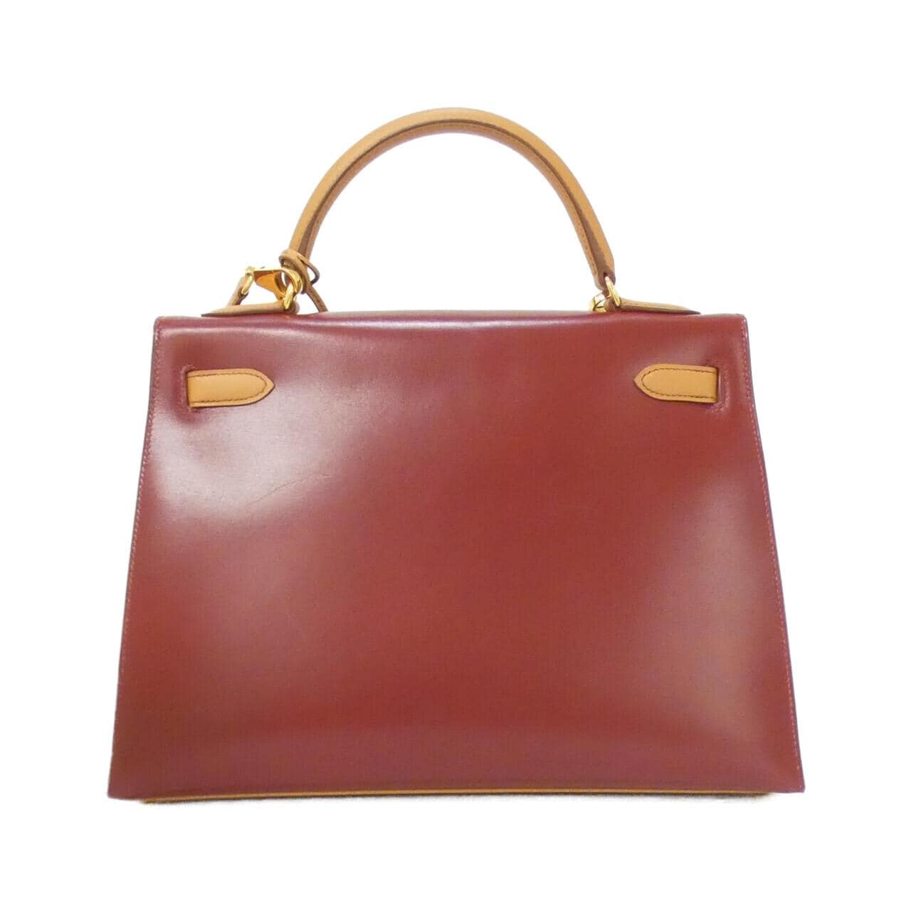 HERMES HERMÈS Kelly Bag Box Calf Rouge Box Calf Leather - Thumbnail 2