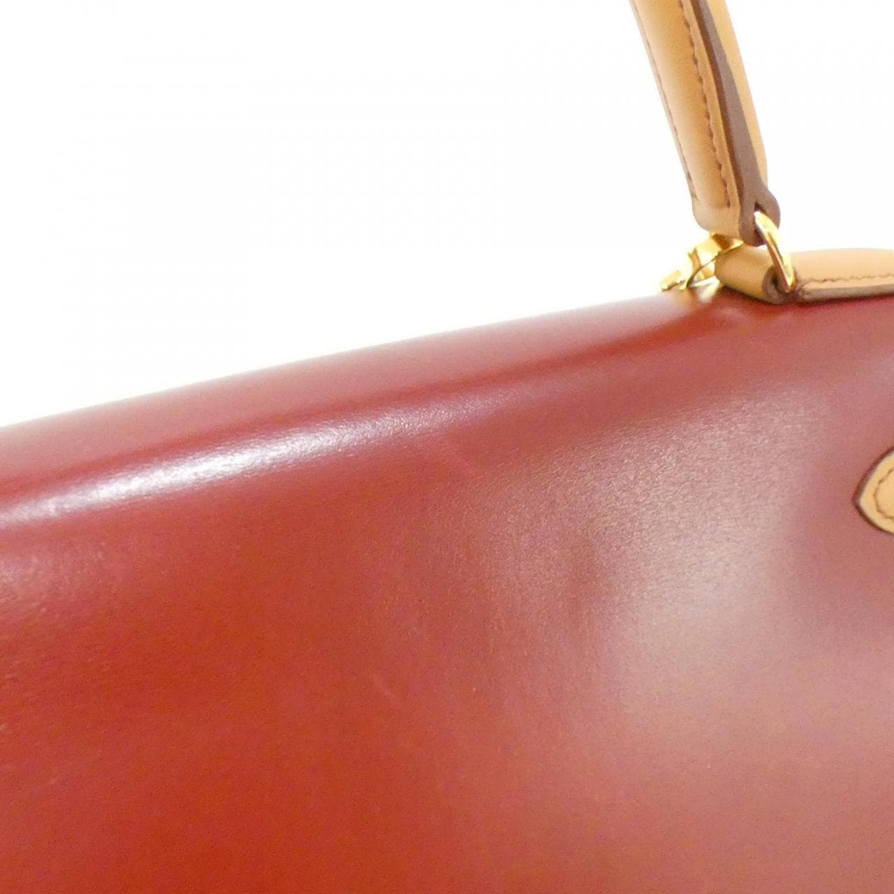 HERMES HERMÈS Kelly Bag Box Calf Rouge Box Calf Leather - Thumbnail 4