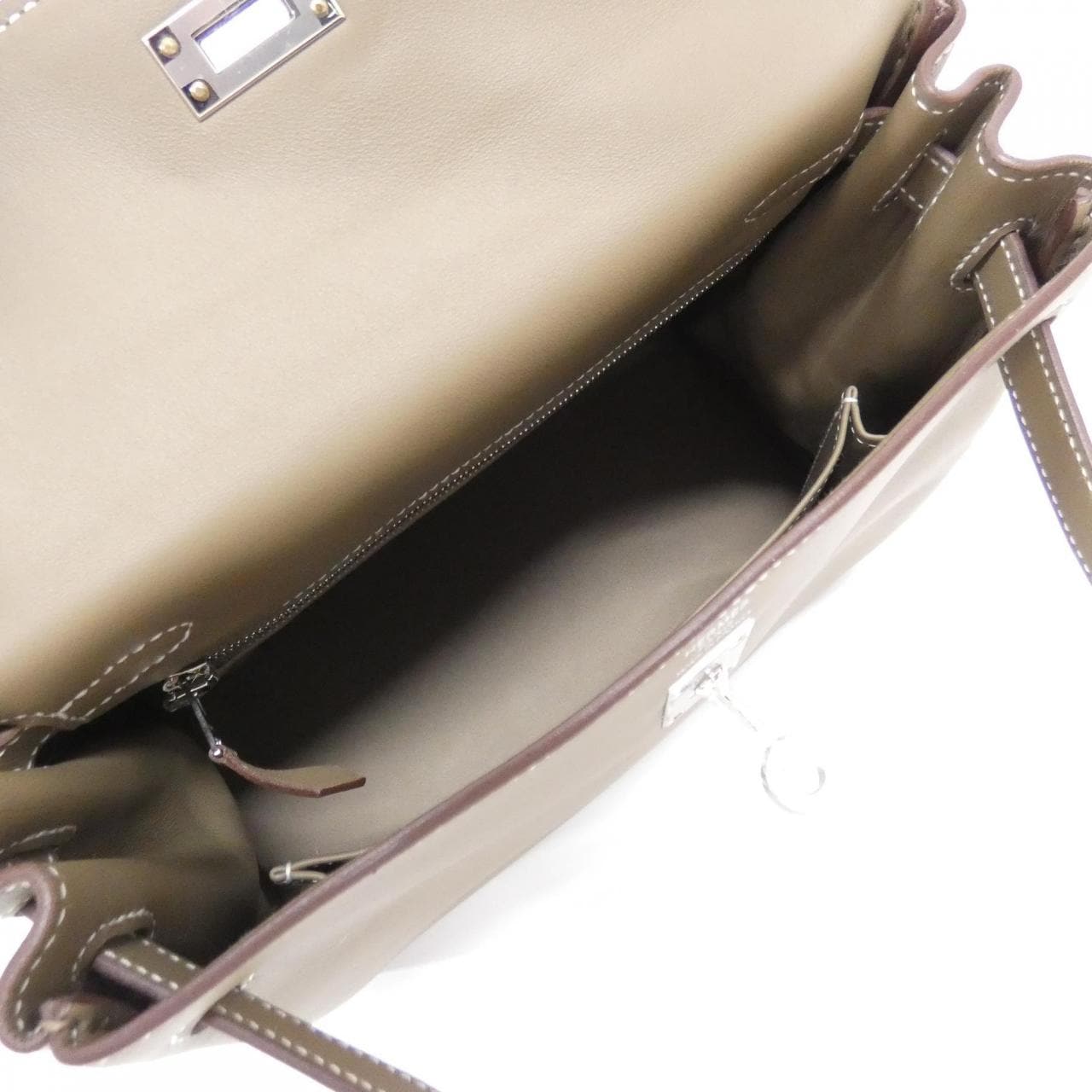 HERMES HERMÈS Kelly 047654CK Bag Swift Etoupe Swift Leather - Thumbnail 6