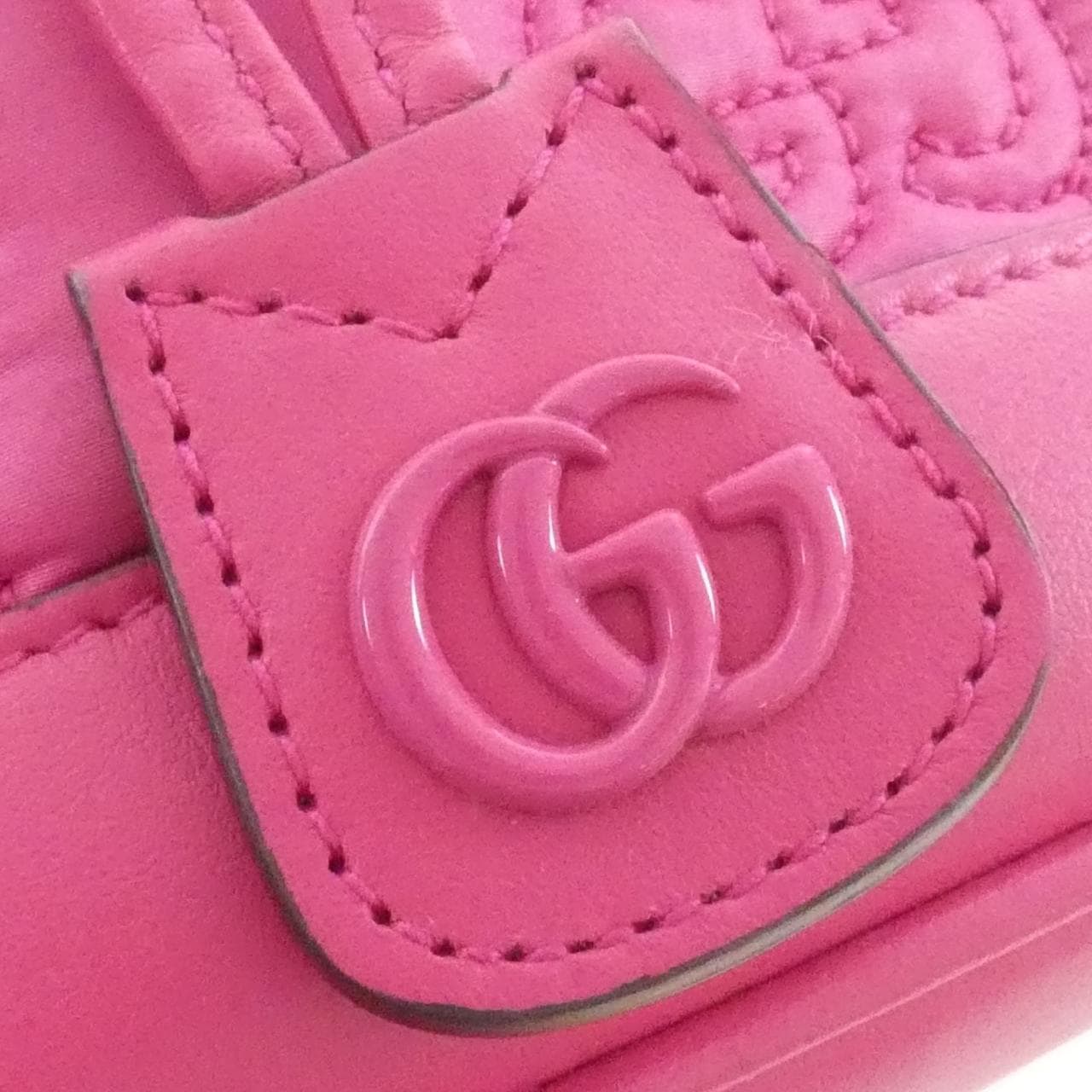 GUCCI GG Matelasse 728231 FABLA Shoulder Bag Nylon 黑色 尼龍 中古品B - 縮圖 7