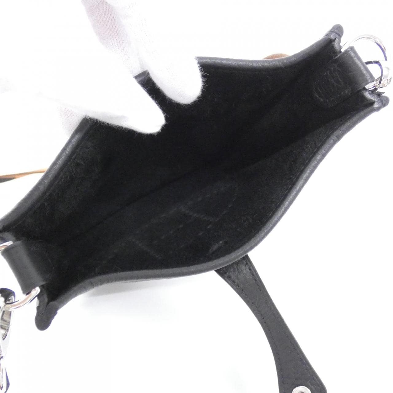 HERMES HERMÈS Evelyne 082943CK Shoulder Bag Clemence Black Clemence Leather Rank A - Thumbnail 5