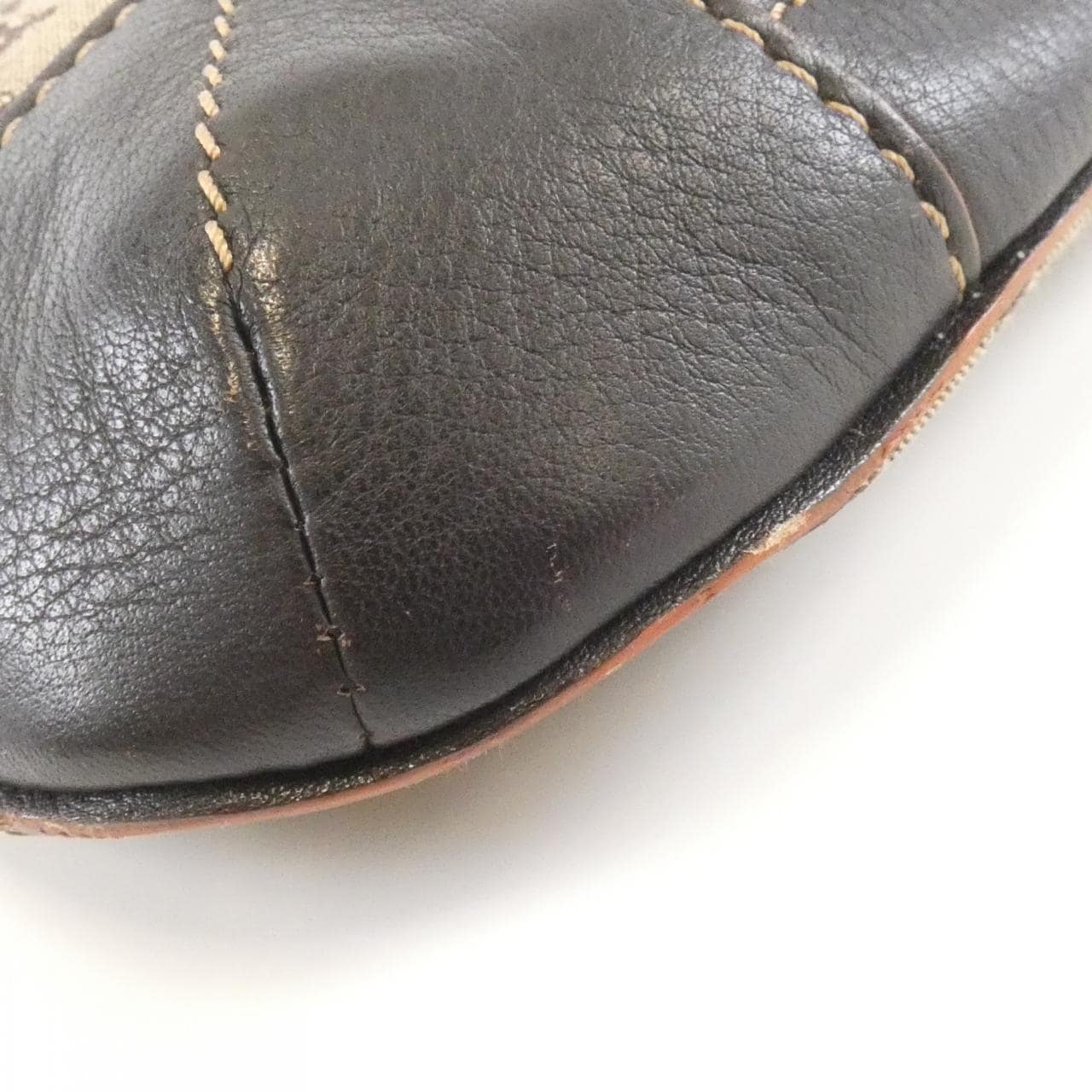 CELINE 157112JBU Shoulder Bag Canvas 黑色 帆布 中古品A - 縮圖 3