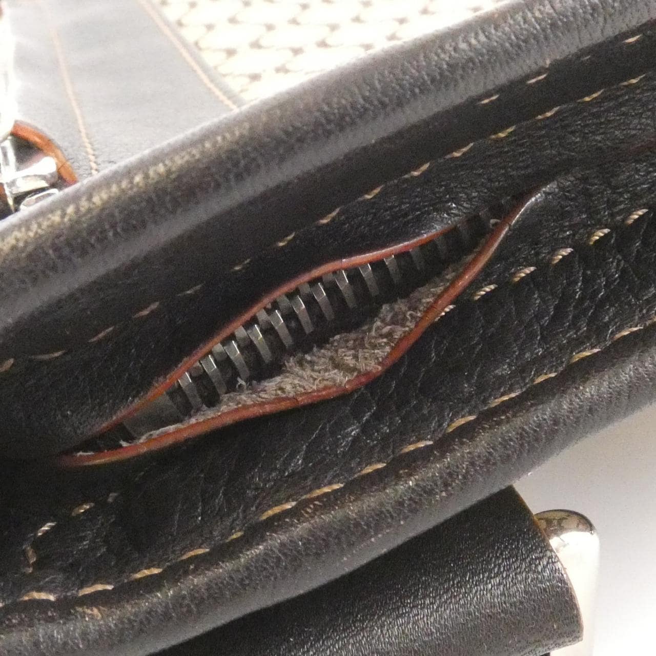 CELINE 157112JBU Shoulder Bag Canvas 黑色 帆布 中古品A - 縮圖 7