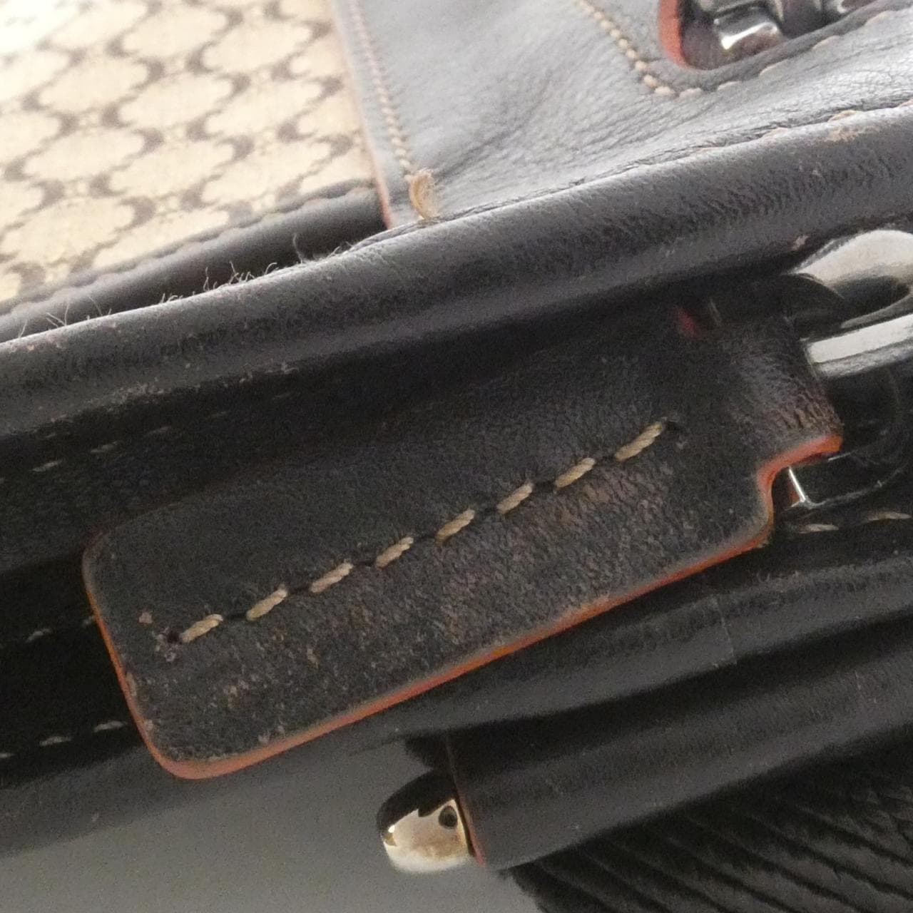 CELINE 157112JBU Shoulder Bag Canvas 黑色 帆布 中古品A - 縮圖 8