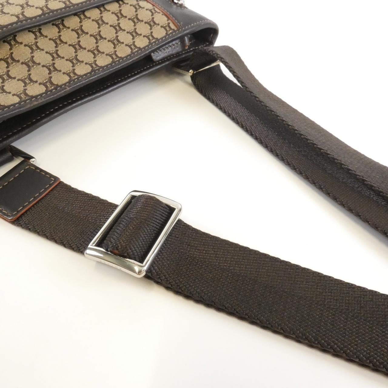 CELINE 157112JBU Shoulder Bag Canvas 黑色 帆布 中古品A - 縮圖 9