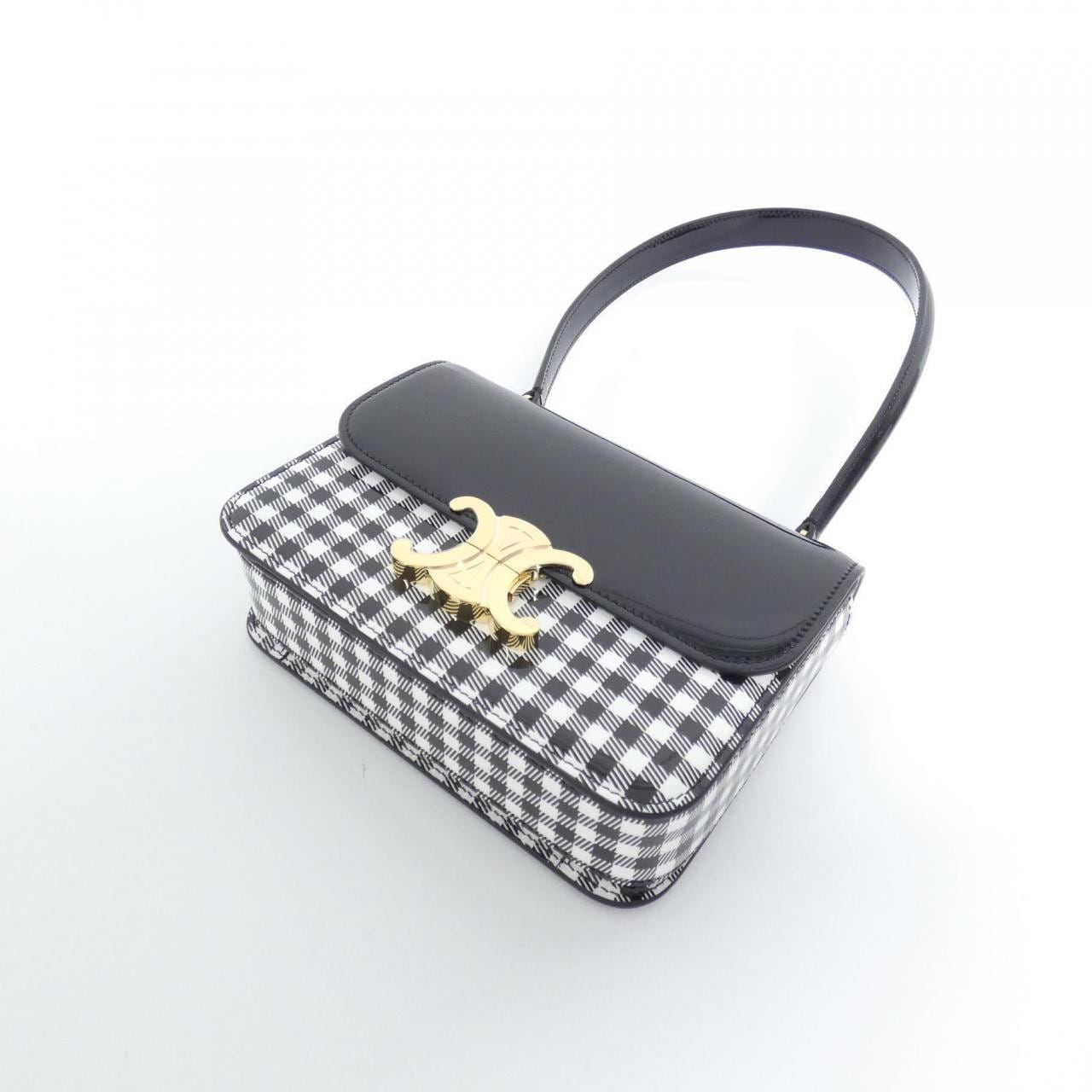 CELINE 118053GCZ Shoulder Bag Patent Leather 黑色 漆皮 新品 - 縮圖 3