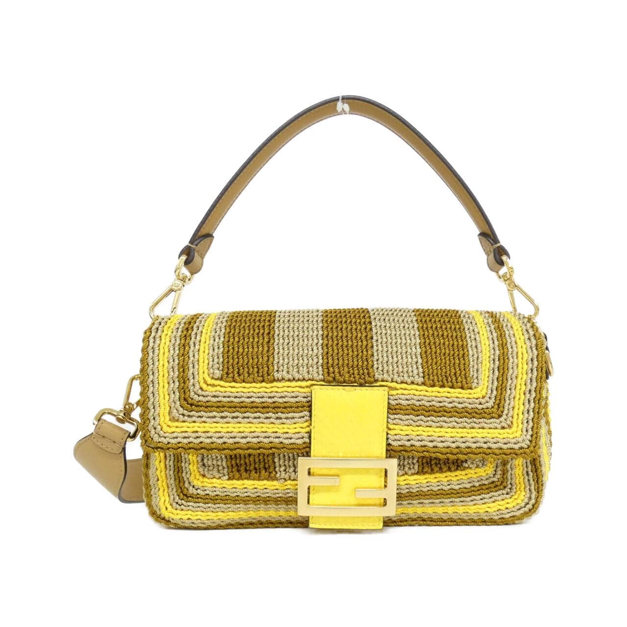FENDI Baguette 8BR600 AS48 Shoulder Bag Canvas