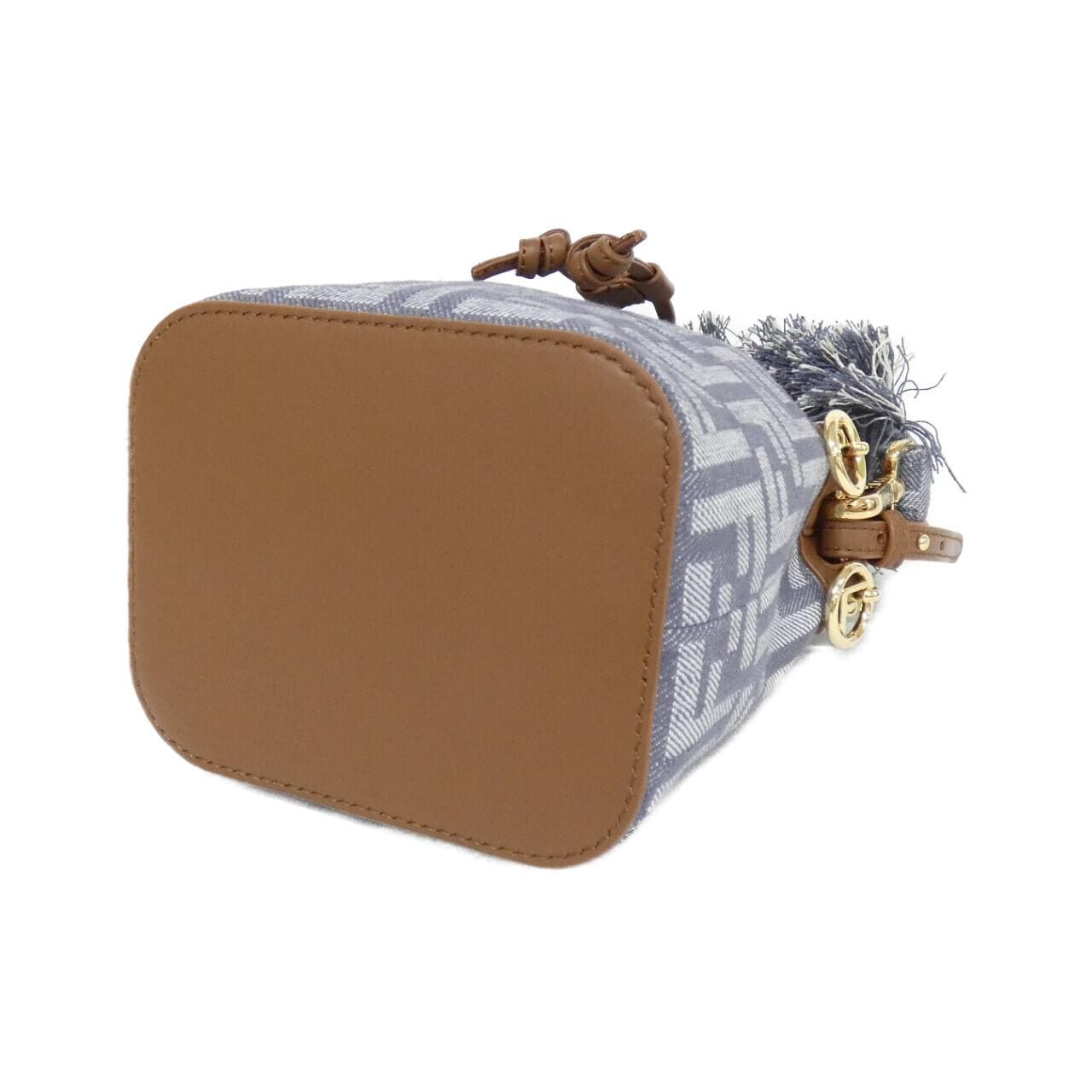 FENDI 8BS093 AUT4 Handbag Denim 黑色 牛仔布 新品 - 縮圖 3