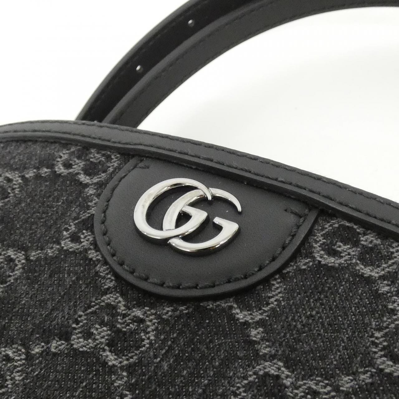 GUCCI Ophidia 499621 FAC2F Shoulder Bag Denim Black Denim New - Thumbnail 4