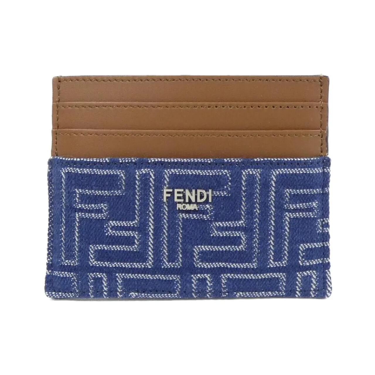 FENDI 7M0164 AUGO Card Case Canvas Black