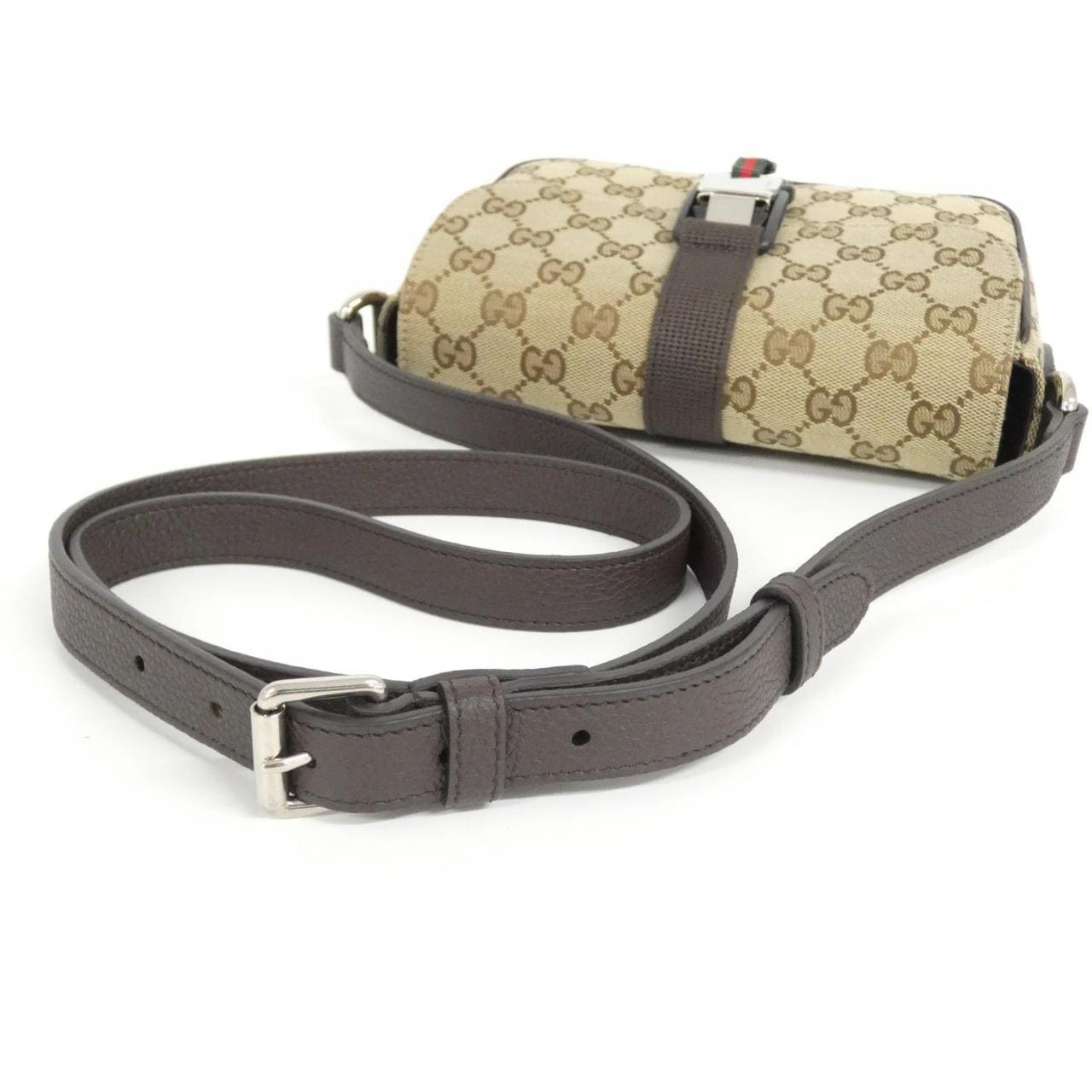 GUCCI 802100 FADUS Shoulder Bag Canvas Black Canvas New - Thumbnail 5