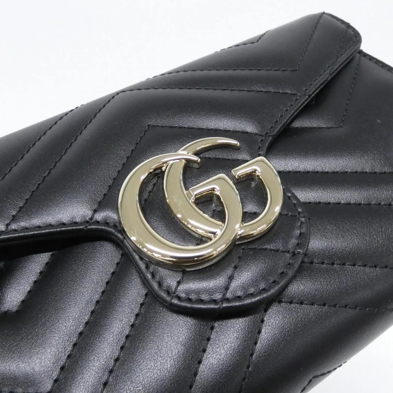 GUCCI 837745 AAET8 Wallet Leather 黑色 皮革 新品 - 縮圖 4
