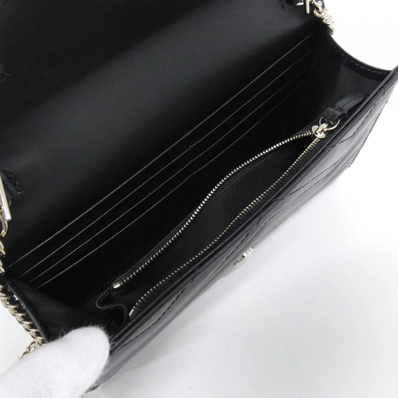 GUCCI 837745 AAET8 Wallet Leather 黑色 皮革 新品 - 縮圖 6