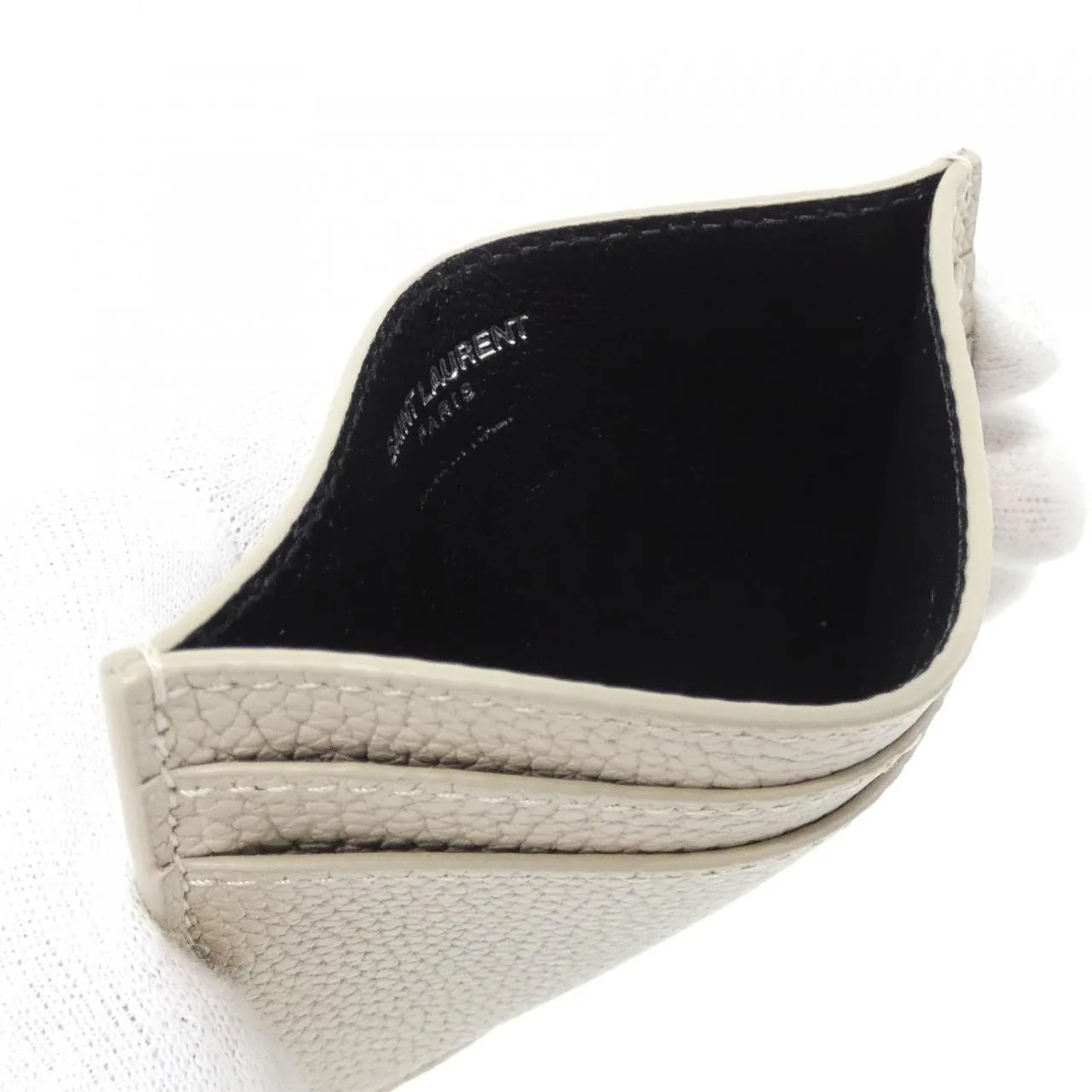 SAINT LAURENT 607603 DTI0E Card Case Black New - Thumbnail 4