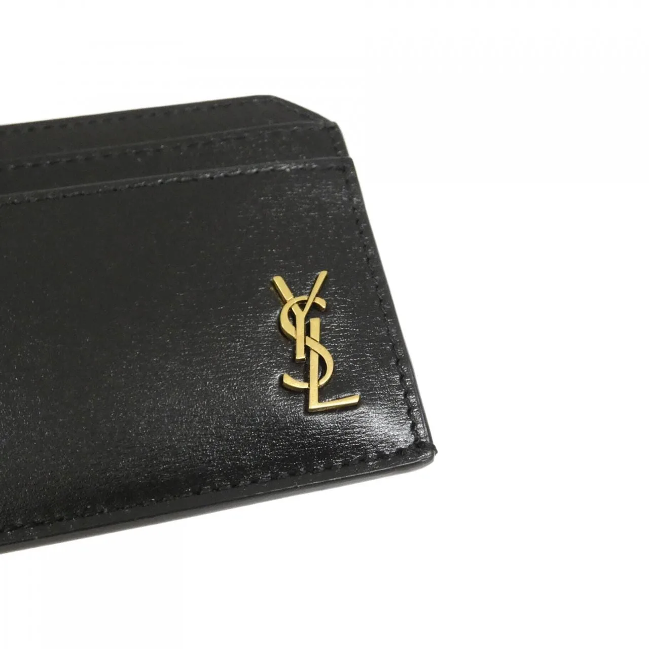 SAINT LAURENT 758203 02G0W Card Case Black New - Thumbnail 3