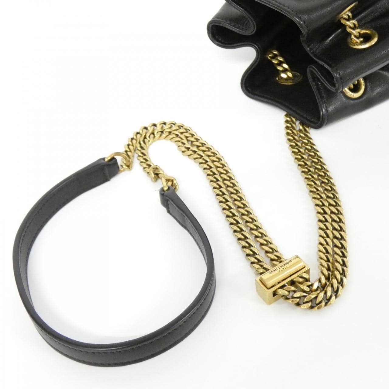 SAINT LAURENT 760745 1EL07 Shoulder Bag Lambskin Black Lambskin New - Thumbnail 5