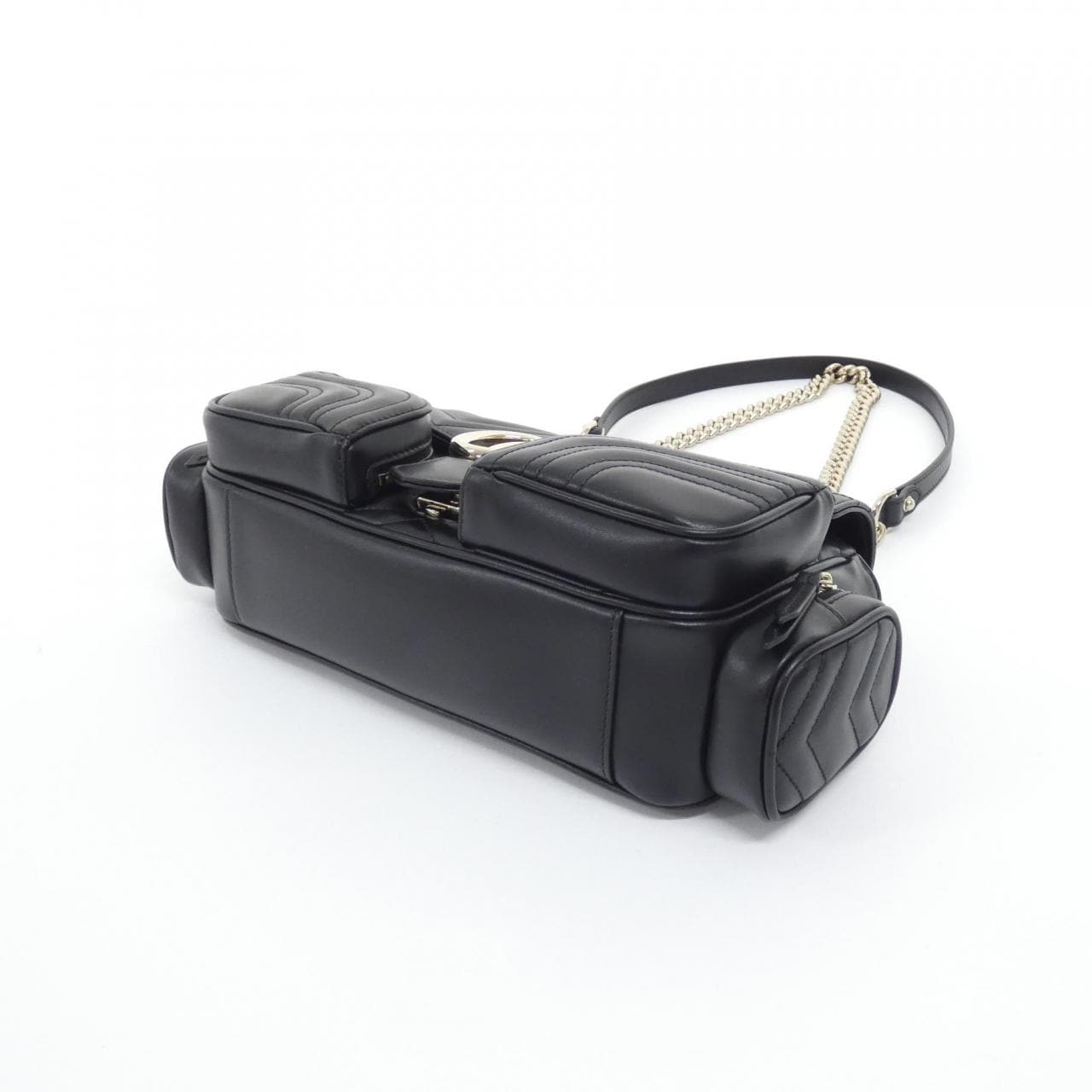 GUCCI 795228 AADPJ Shoulder Bag Leather 黑色 皮革 新品 - 縮圖 3