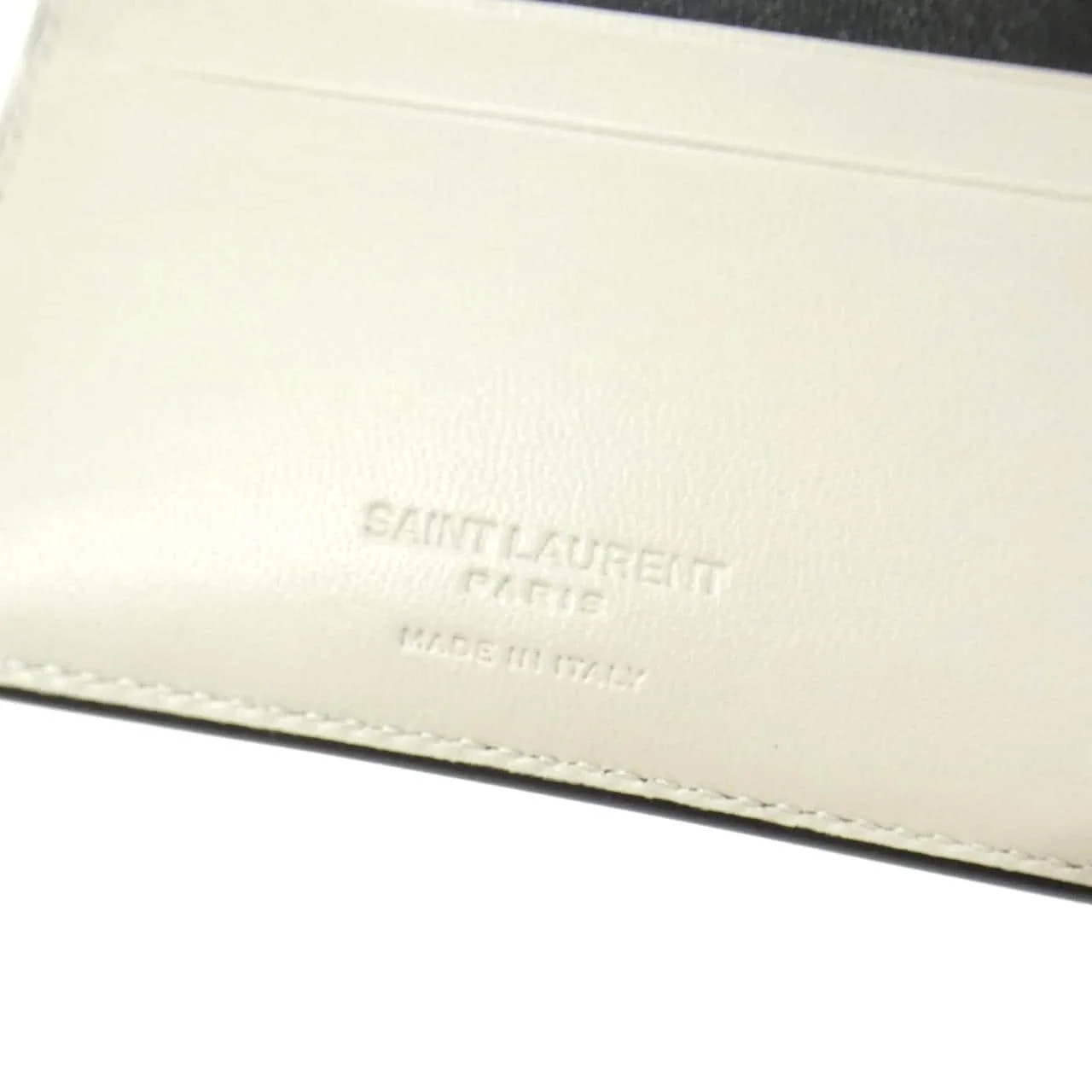 SAINT LAURENT 779760 AADAQ Card Case Leather 黑色 皮革 新品 - 縮圖 5