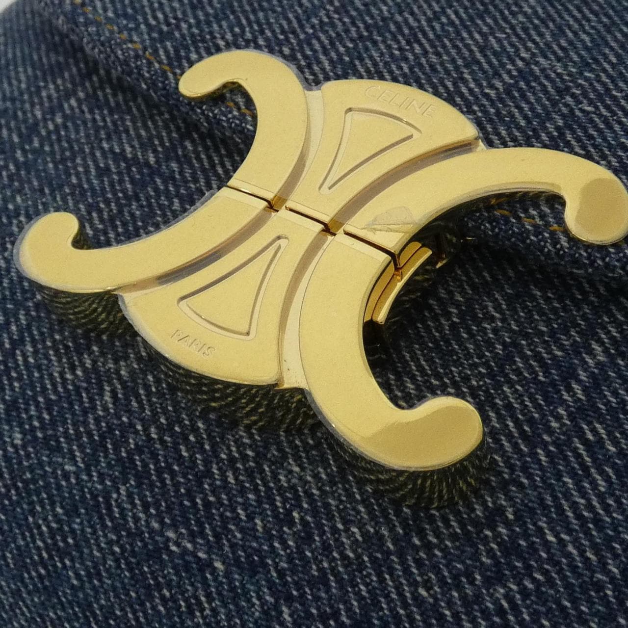 CELINE 118112GFF Bag Denim Black Denim New - Thumbnail 4