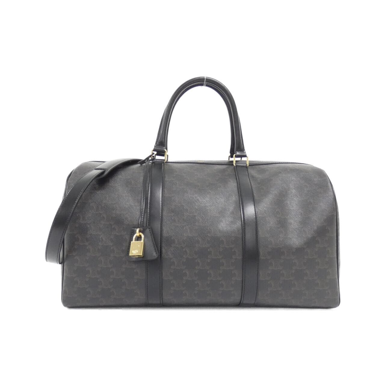 CELINE 190662CHI Boston Bag Canvas Black