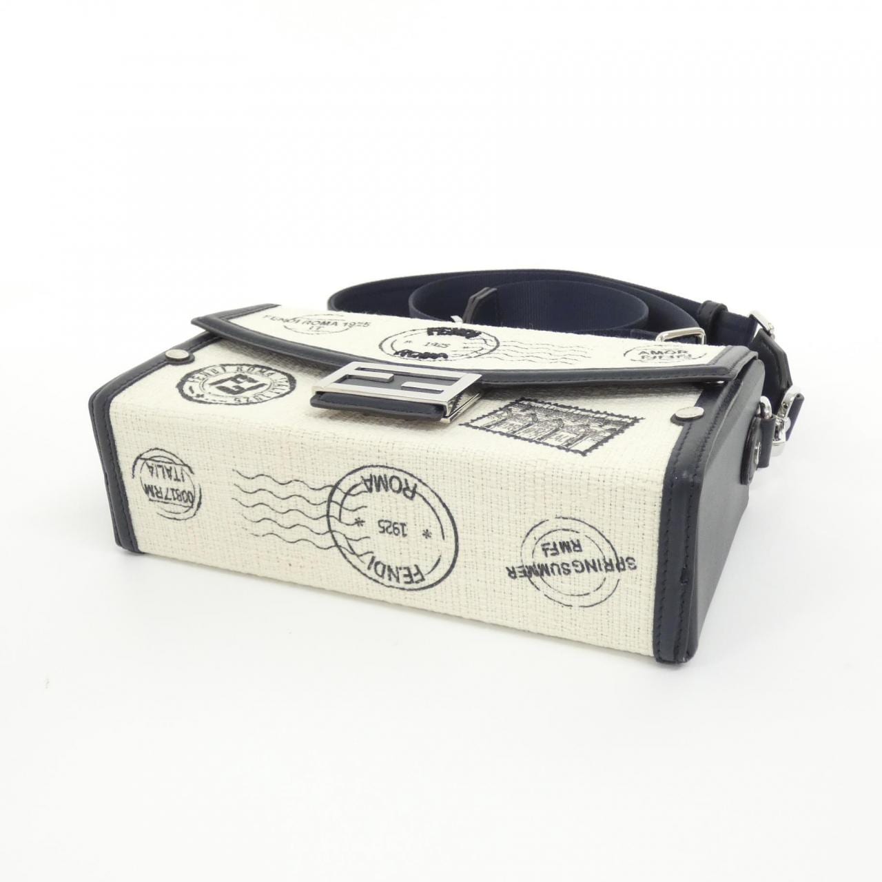 FENDI Baguette 7VA565 AUGW Handbag Canvas Black Canvas New - Thumbnail 3