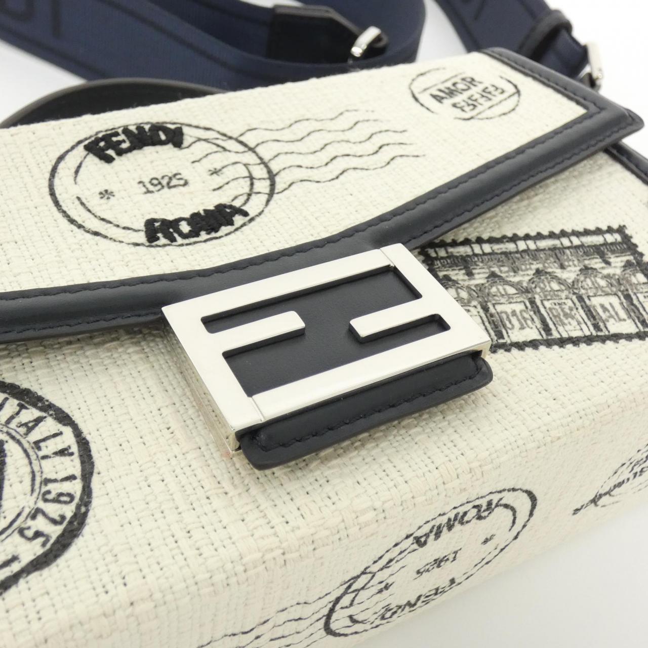 FENDI Baguette 7VA565 AUGW Handbag Canvas Black Canvas New - Thumbnail 4