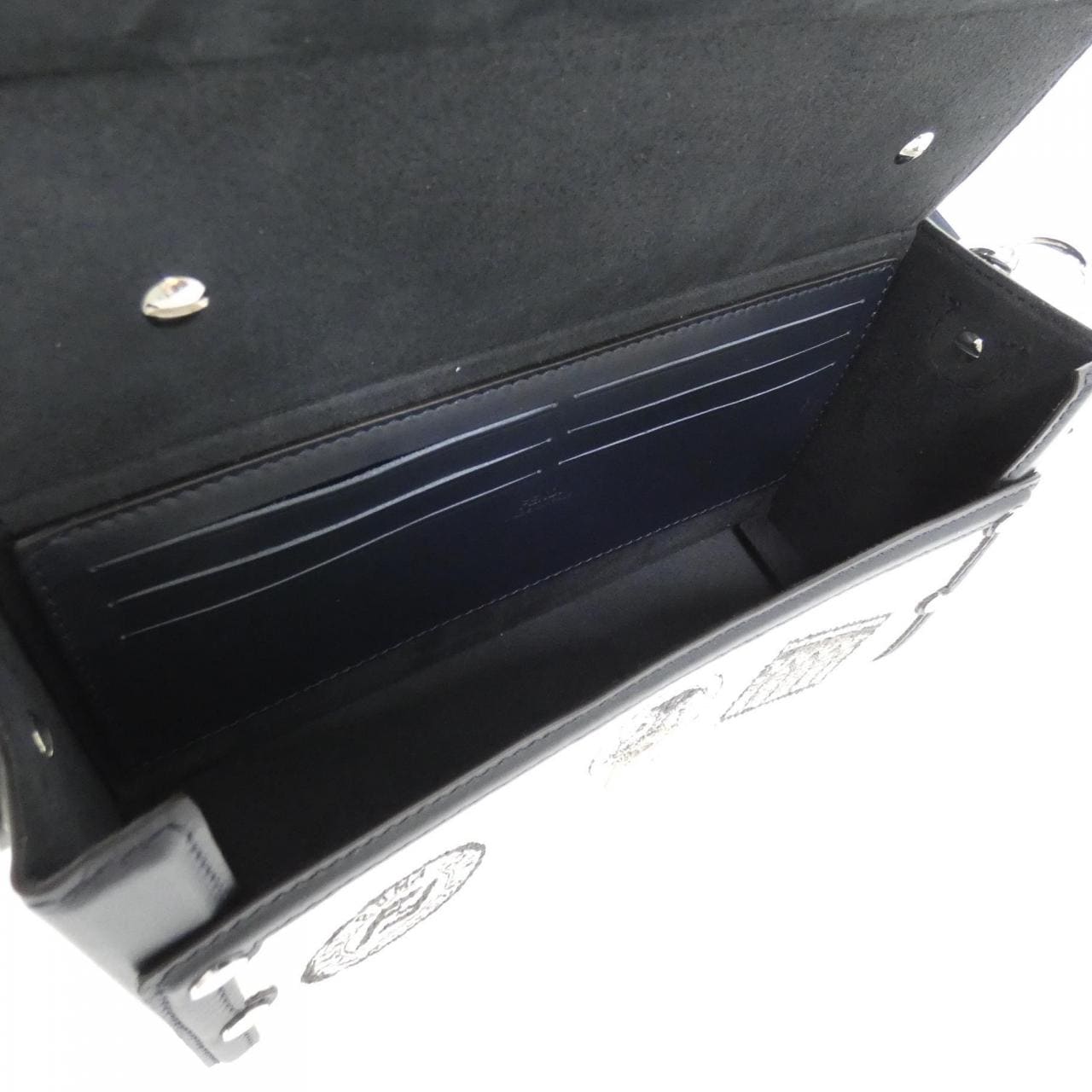 FENDI Baguette 7VA565 AUGW Handbag Canvas Black Canvas New - Thumbnail 6