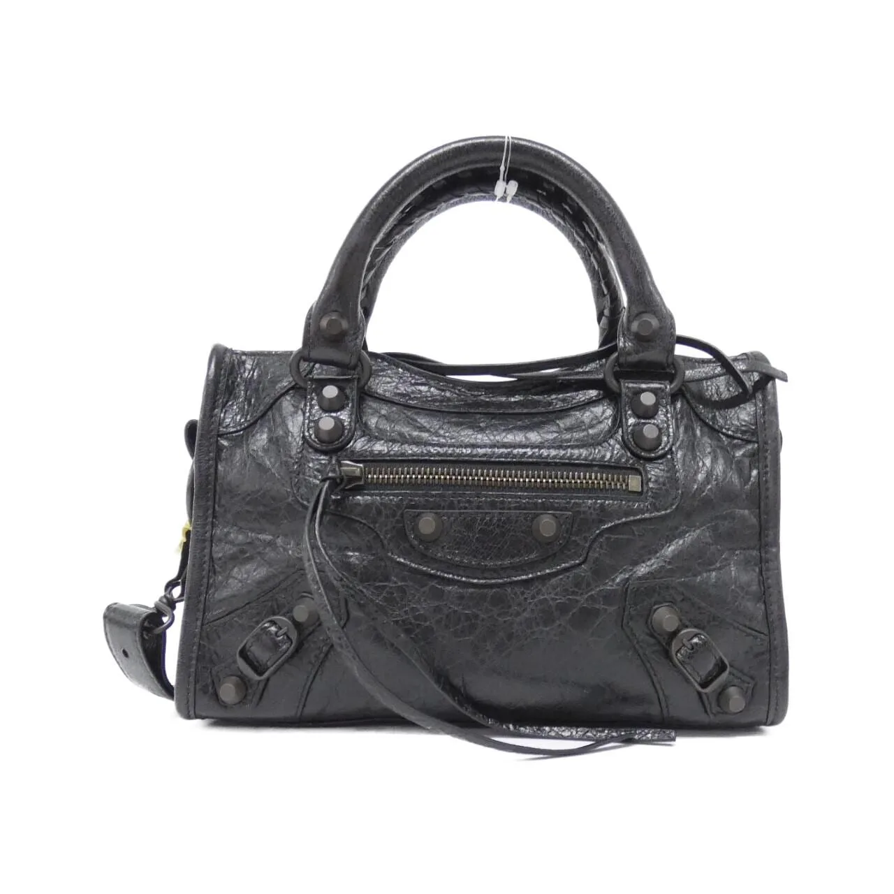 BALENCIAGA Le City 806395 2ABEK Handbag Lambskin Black
