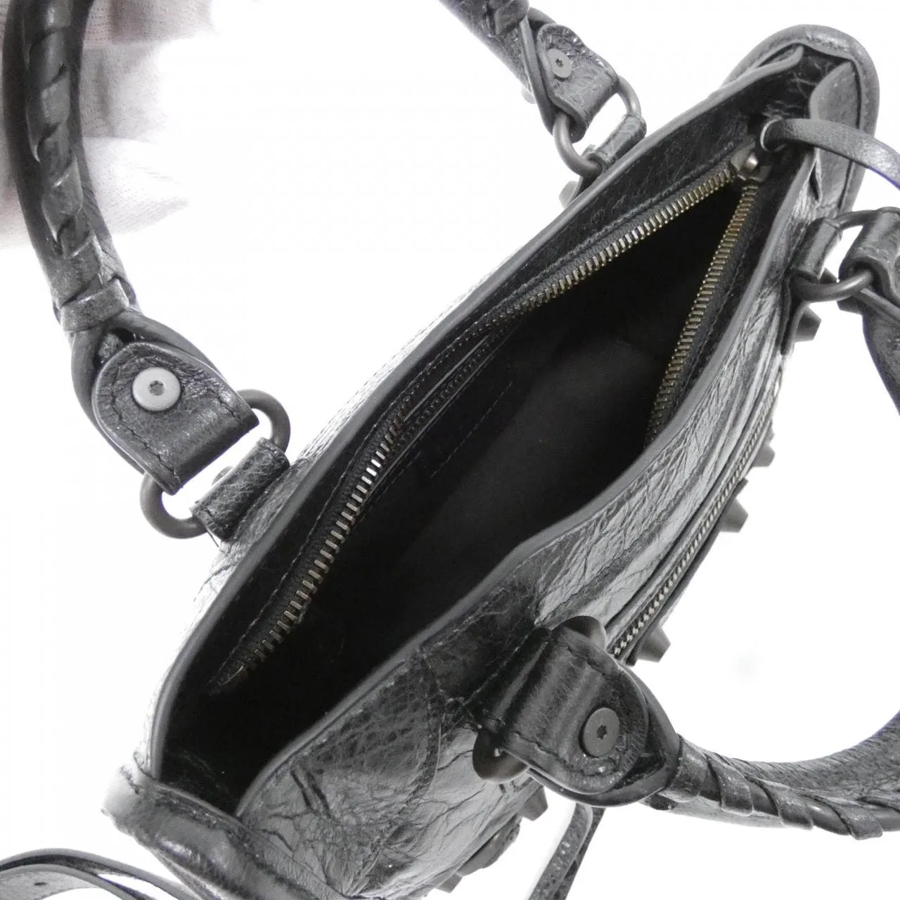 BALENCIAGA Le City 806395 2ABEK Handbag Lambskin Black Lambskin - Thumbnail 5