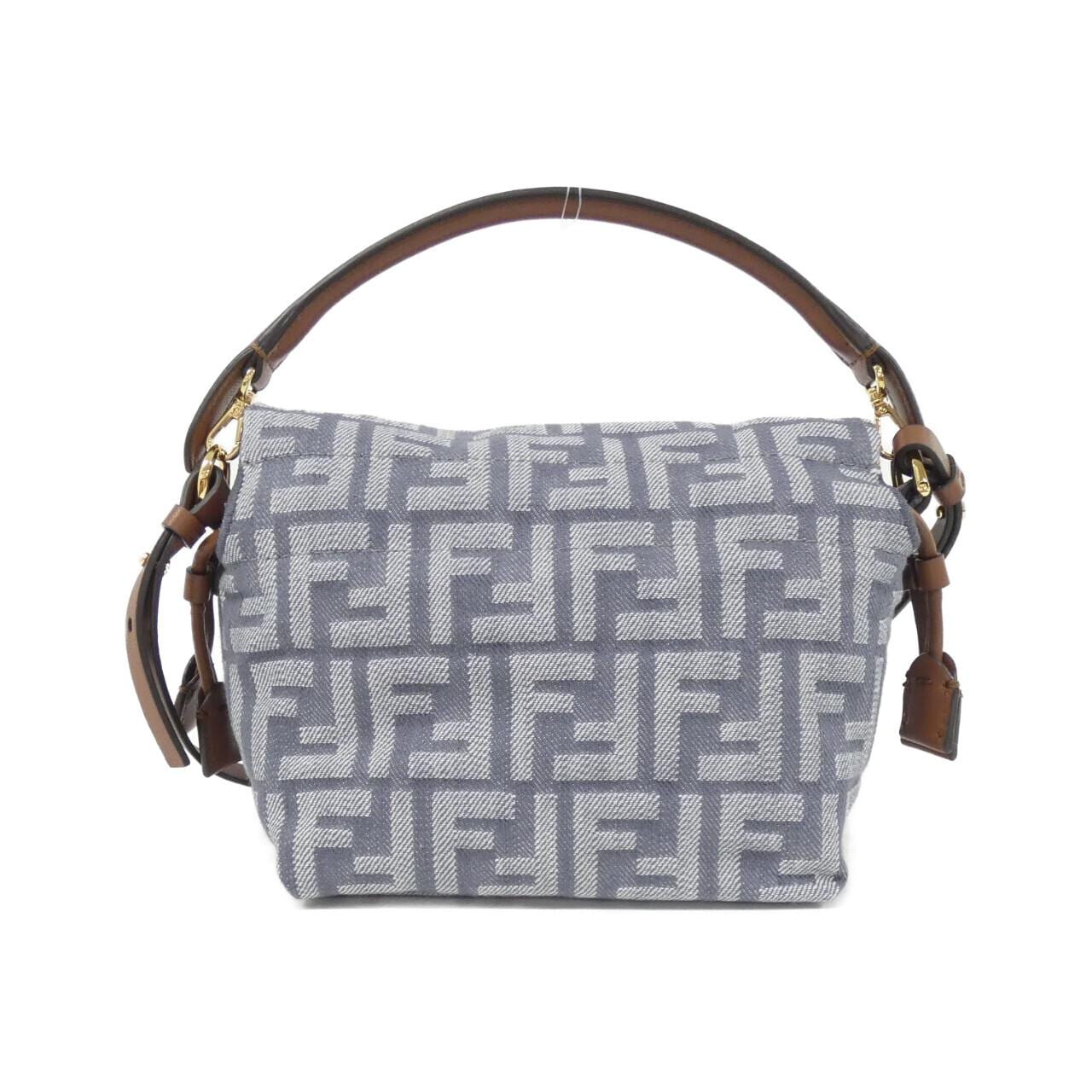 FENDI Baguette 8BS105 AV5W Handbag Denim 黑色 牛仔布 新品 - 縮圖 2