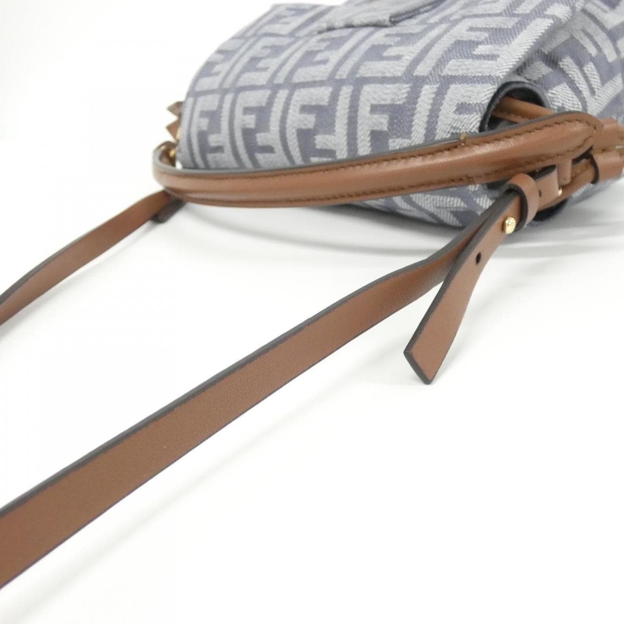 FENDI Baguette 8BS105 AV5W Handbag Denim 黑色 牛仔布 新品 - 縮圖 5