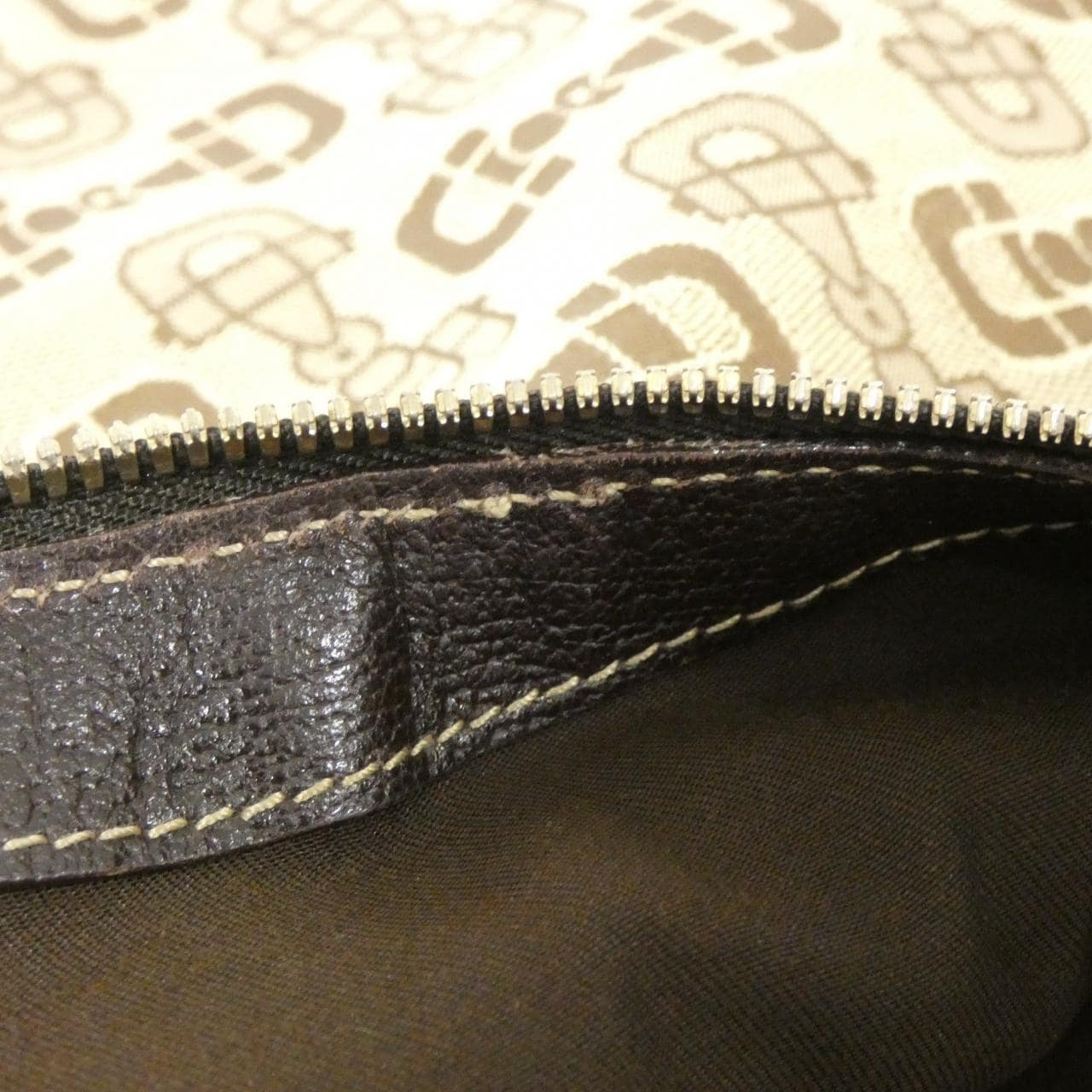 GUCCI 145764 Shoulder Bag Canvas 米色 帆布 中古品A - 縮圖 7