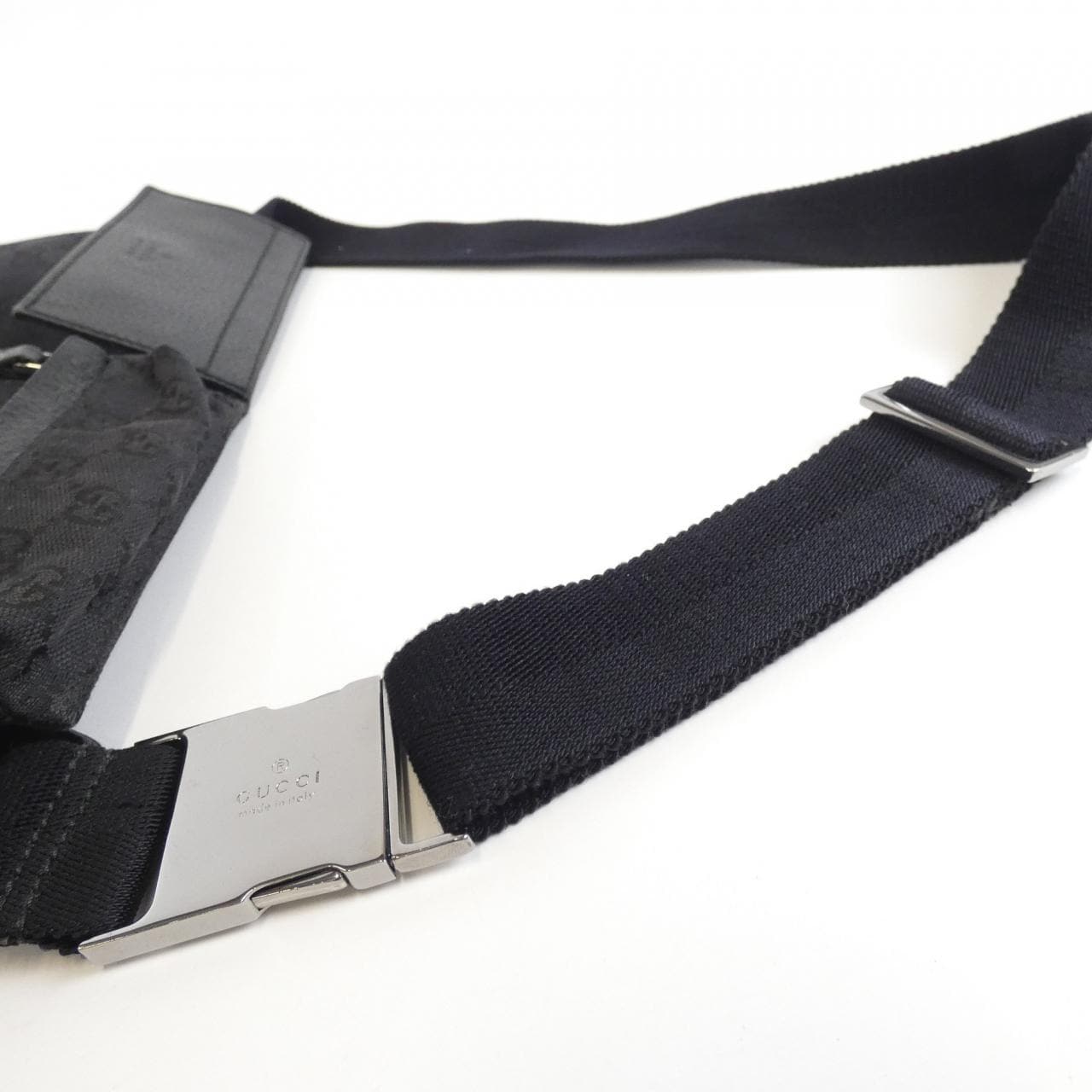 GUCCI 28566 Belt Bag Canvas 黑色 帆布 中古品B - 縮圖 8