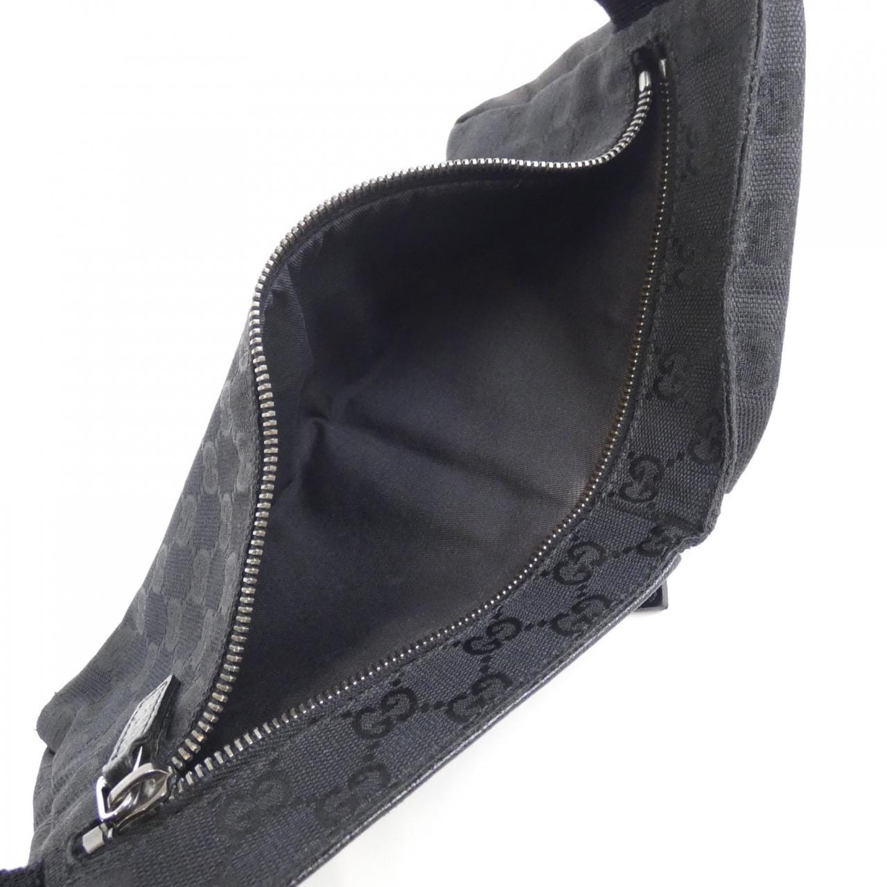 GUCCI 28566 Belt Bag Canvas 黑色 帆布 中古品B - 縮圖 9