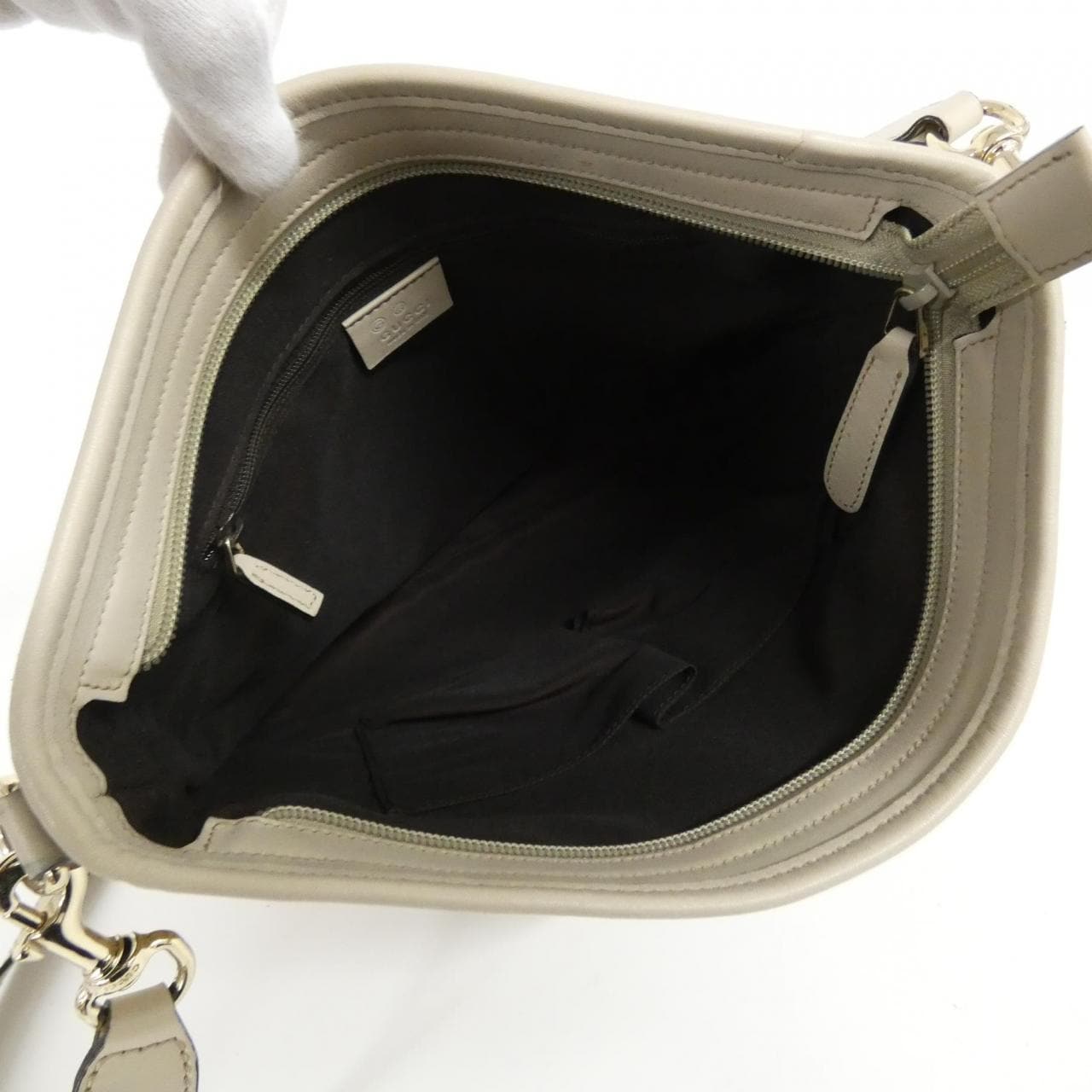 GUCCI 388924 KQWFZ Shoulder Bag Canvas 黑色 帆布 中古品A - 縮圖 10