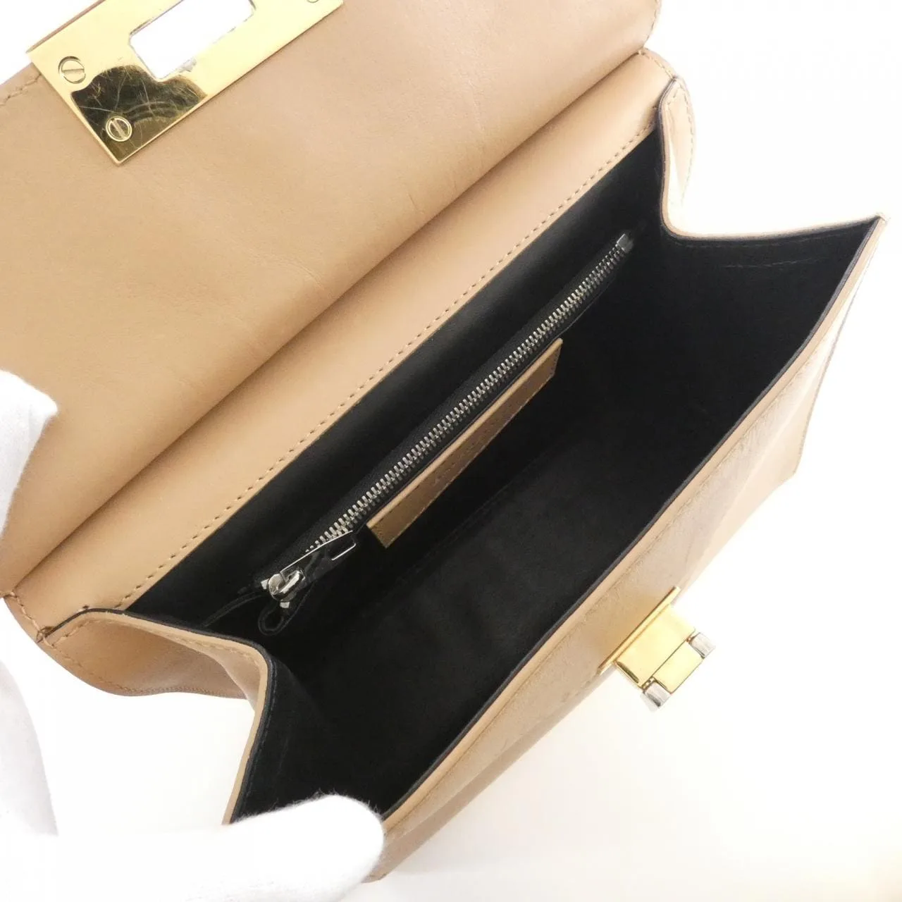 BALENCIAGA 332219 AEY04 Handbag Leather 黑色 皮革 中古品B - 縮圖 9