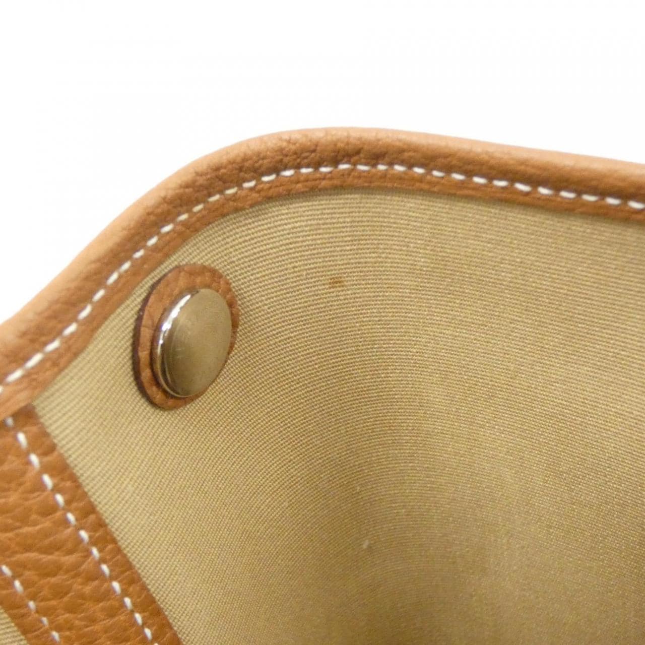 HERMES Garden Party HERMÈS 051551CK Bag Gold Rank A - Thumbnail 9