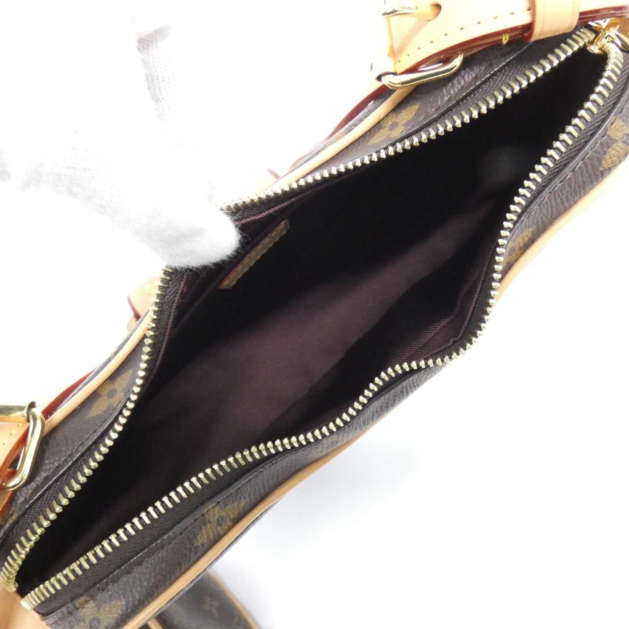 LOUIS VUITTON M46828 Shoulder Bag Monogram 黑色 Monogram 中古品A - 縮圖 7