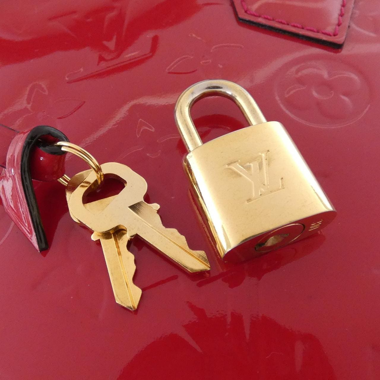 LOUIS VUITTON Alma M91771 Bag Vernis 黑色 Vernis 中古品A - 縮圖 3