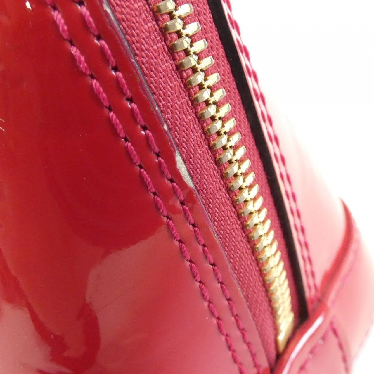 LOUIS VUITTON Alma M91771 Bag Vernis 黑色 Vernis 中古品A - 縮圖 4