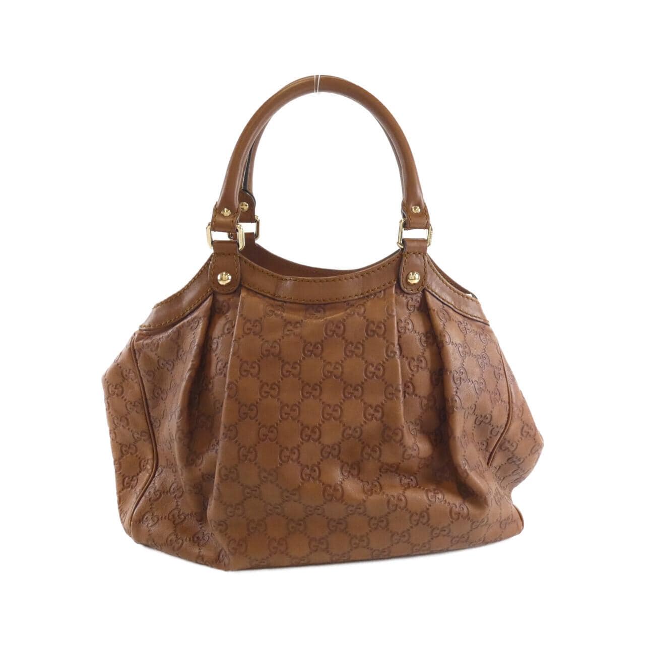 GUCCI 211944 AA61G Handbag Leather 棕色 皮革 中古品A - 縮圖 2