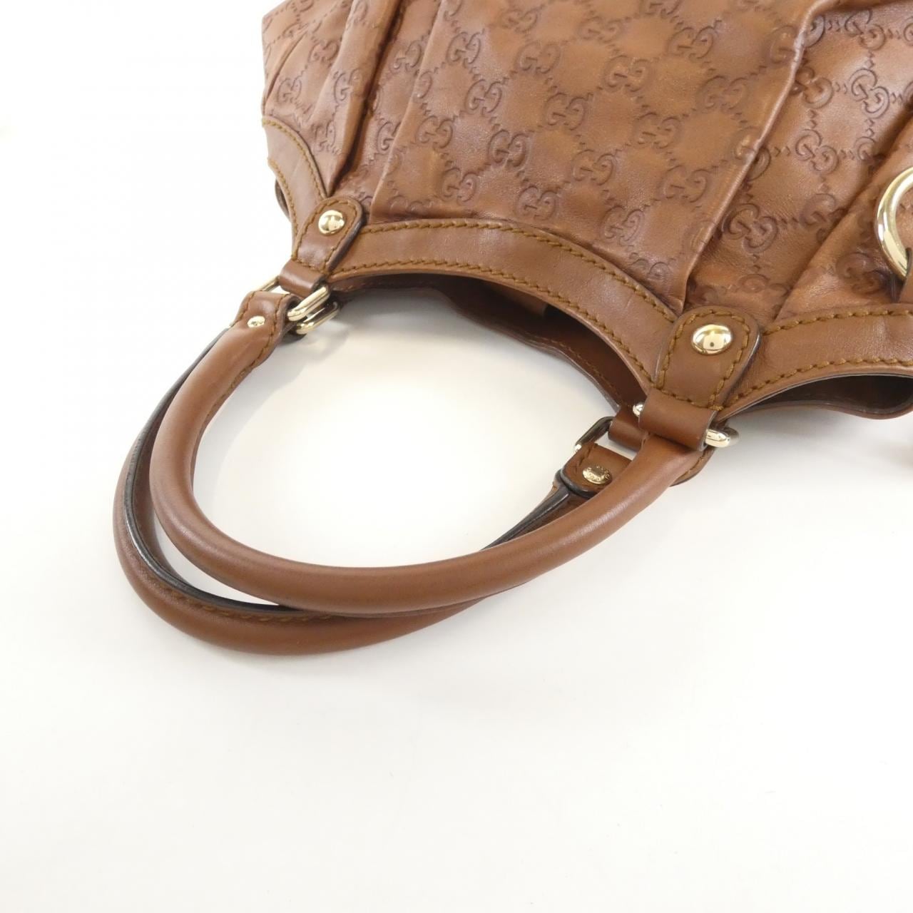 GUCCI 211944 AA61G Handbag Leather 棕色 皮革 中古品A - 縮圖 6