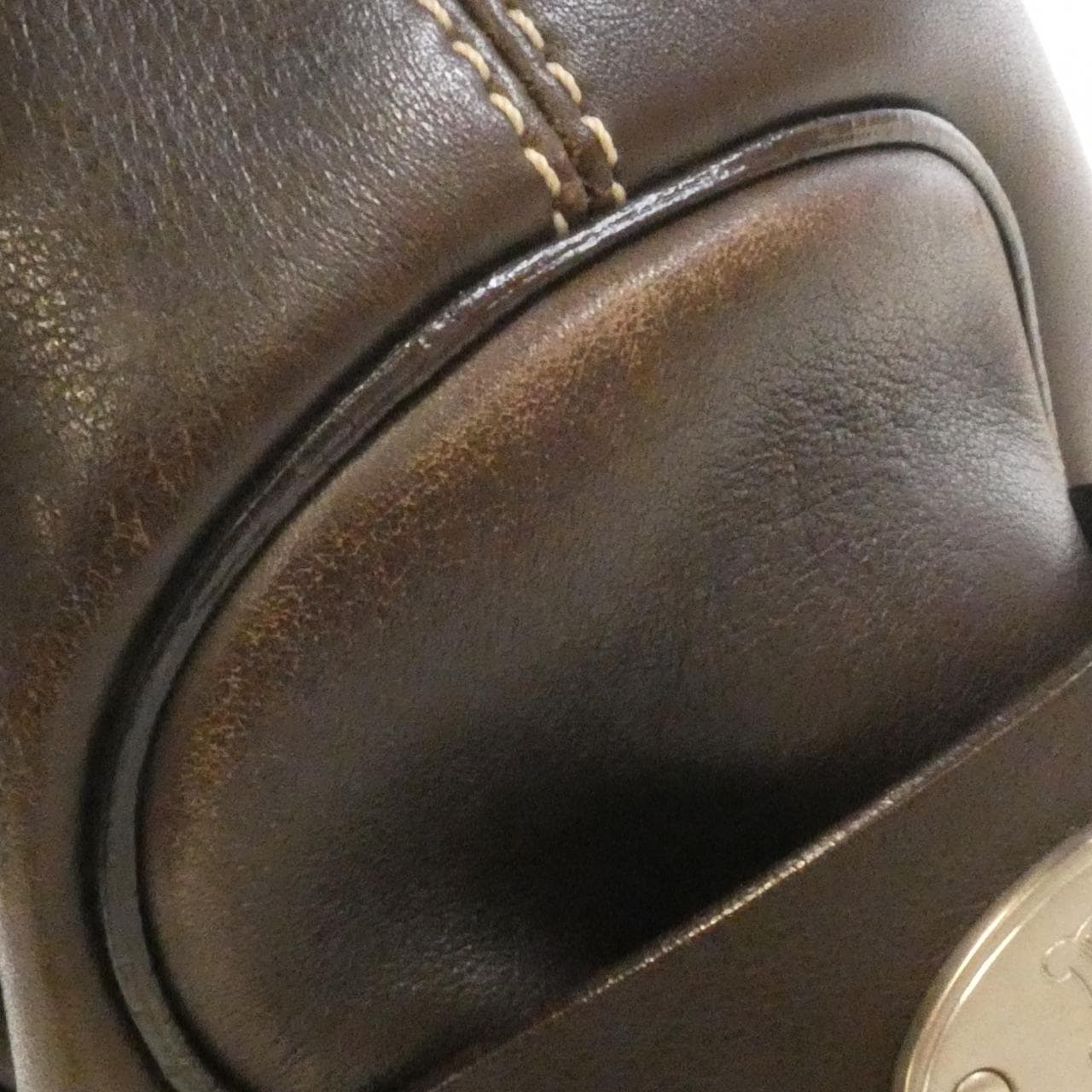 CELINE Boogie 134023S0F Bag Leather Brown Leather Rank B - Thumbnail 3