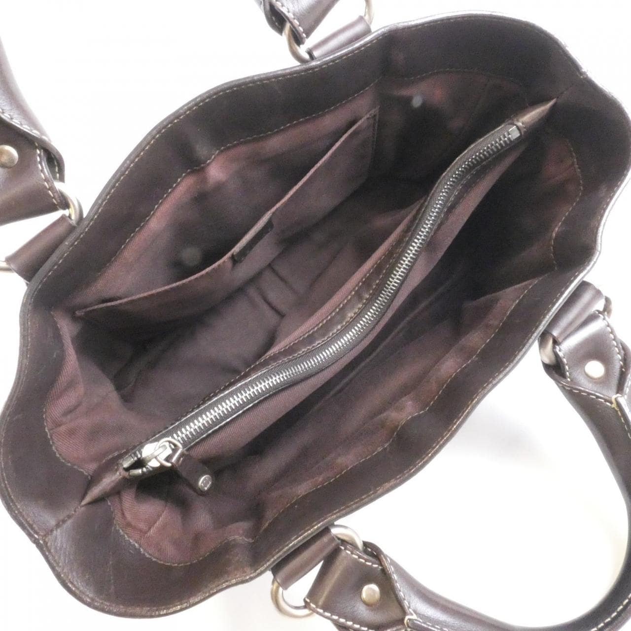 CELINE Boogie 134023S0F Bag Leather Brown Leather Rank B - Thumbnail 8