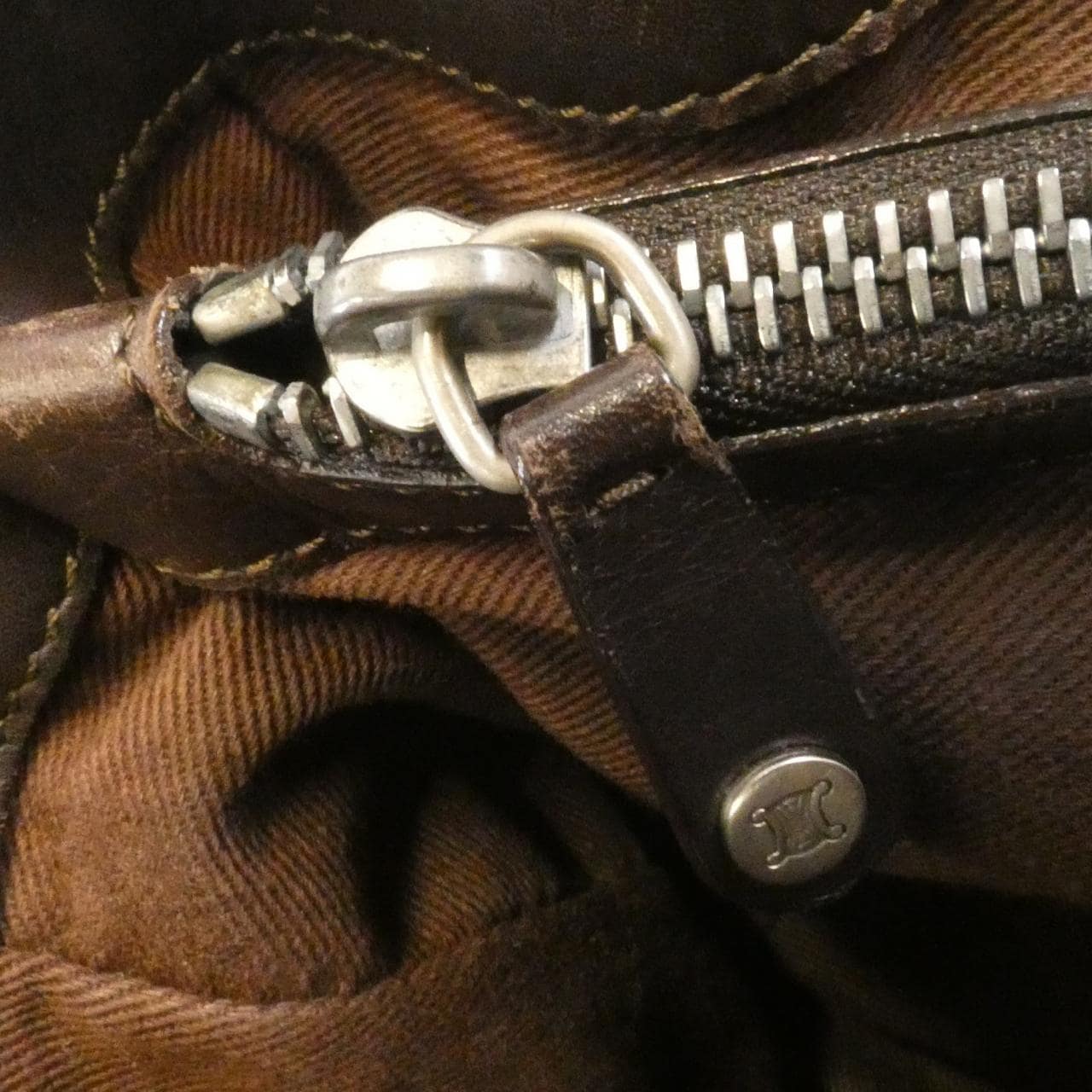 CELINE Boogie 134023S0F Bag Leather Brown Leather Rank B - Thumbnail 10