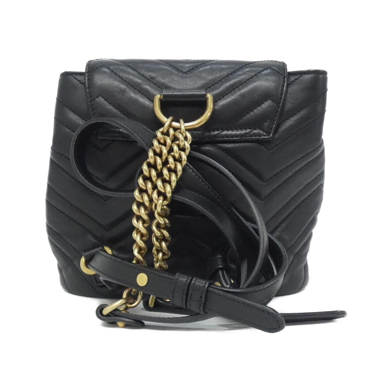 GUCCI 528129 DRW4T Backpack Leather Black Leather Rank A - Thumbnail 2