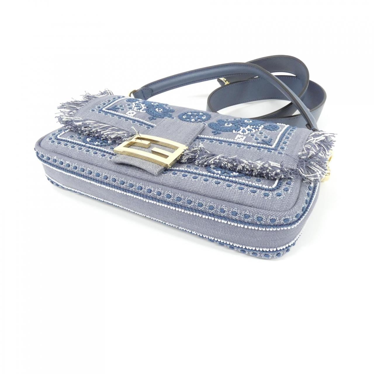 FENDI Baguette 8BR600 AUT7 Bag Denim Black Denim New - Thumbnail 3