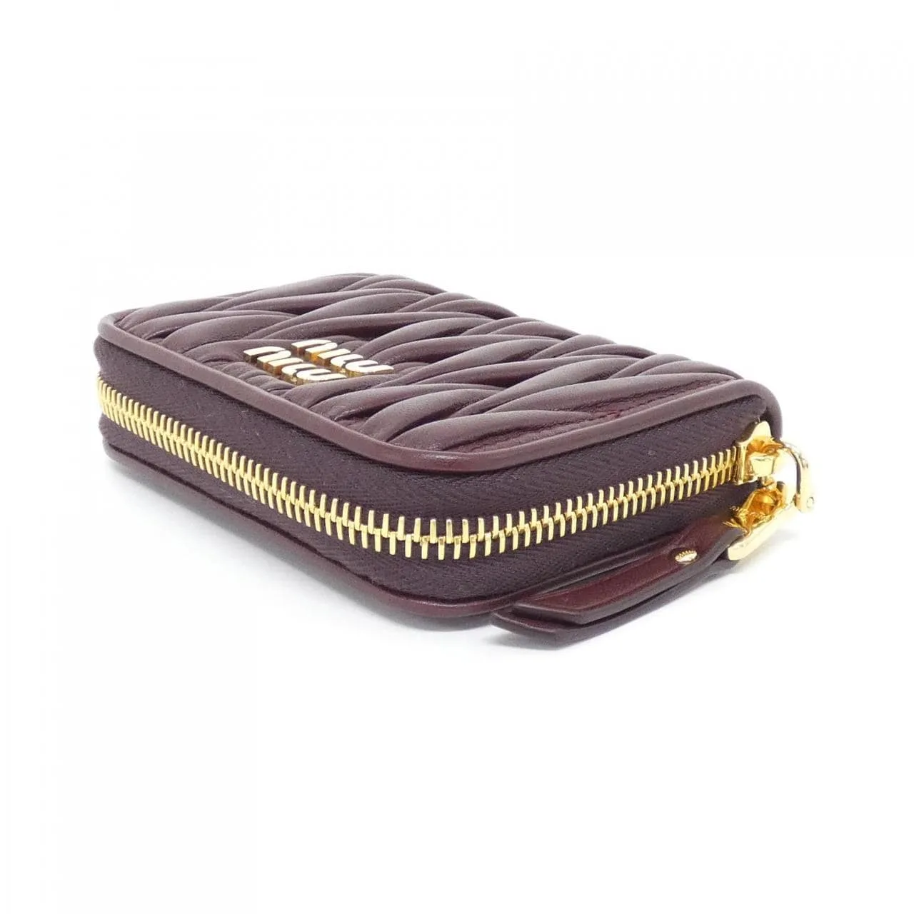 MIU MIU 5MM268 Coin Case Bordeaux New - Thumbnail 3