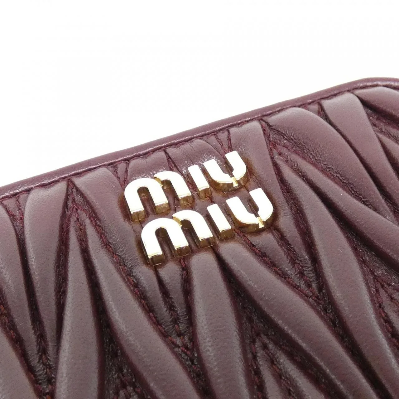 MIU MIU 5MM268 Coin Case Bordeaux New - Thumbnail 4